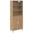 VidaXL Highboard Remeselný dub 69,5 x 32,5 x 180 cm Kompozitné drevo