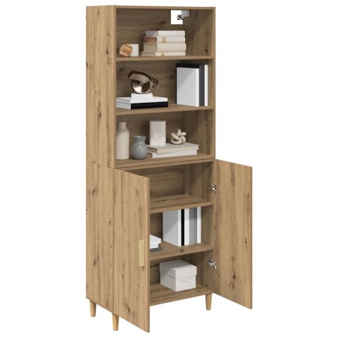 VidaXL Highboard Remeselný dub 69,5 x 32,5 x 180 cm Kompozitné drevo