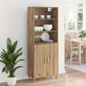 VidaXL Highboard Remeselný dub 69,5 x 32,5 x 180 cm Kompozitné drevo