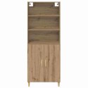 VidaXL Highboard Remeselný dub 69,5 x 32,5 x 180 cm Kompozitné drevo