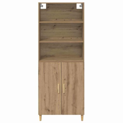 VidaXL Highboard Remeselný dub 69,5 x 32,5 x 180 cm Kompozitné drevo
