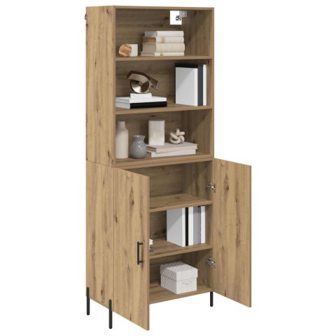 VidaXL Highboard Remeselný dub 69,5 x 32,5 x 180 cm Kompozitné drevo