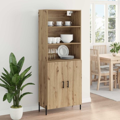 VidaXL Highboard Remeselný dub 69,5 x 32,5 x 180 cm Kompozitné drevo
