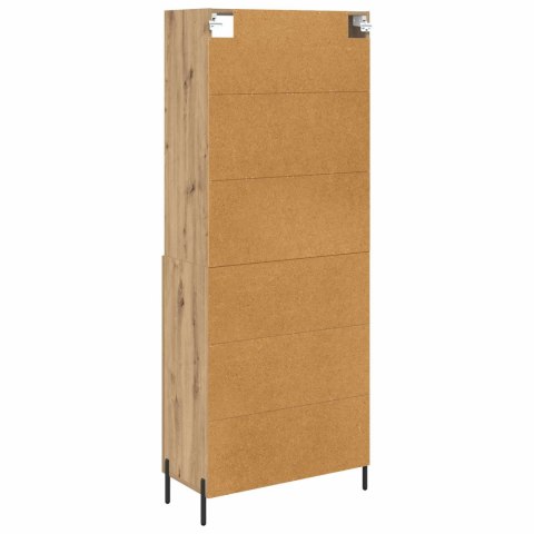 VidaXL Highboard Remeselný dub 69,5 x 32,5 x 180 cm Kompozitné drevo