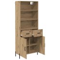 VidaXL Highboard Remeselný dub 69,5 x 32,5 x 180 cm Kompozitné drevo