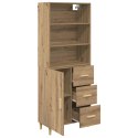 VidaXL Highboard Remeselný dub 69,5 x 32,5 x 180 cm Kompozitné drevo