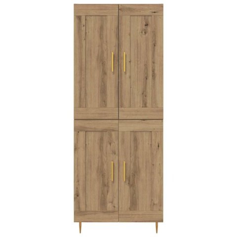VidaXL Highboard Remeselný dub 69,5 x 34 x 180 cm Kompozitné drevo