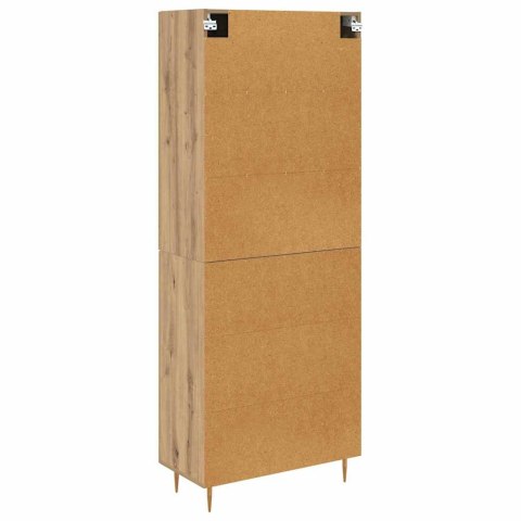 VidaXL Highboard Remeselný dub 69,5 x 34 x 180 cm Kompozitné drevo