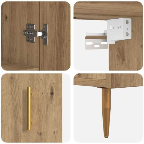 VidaXL Highboard Remeselný dub 69,5 x 34 x 180 cm Kompozitné drevo