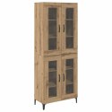 VidaXL Highboard Remeselný dub 69,5 x 34 x 180 cm Kompozitné drevo