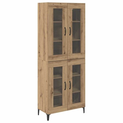 VidaXL Highboard Remeselný dub 69,5 x 34 x 180 cm Kompozitné drevo