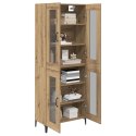 VidaXL Highboard Remeselný dub 69,5 x 34 x 180 cm Kompozitné drevo