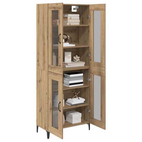 VidaXL Highboard Remeselný dub 69,5 x 34 x 180 cm Kompozitné drevo