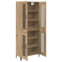 VidaXL Highboard Remeselný dub 69,5 x 34 x 180 cm Kompozitné drevo