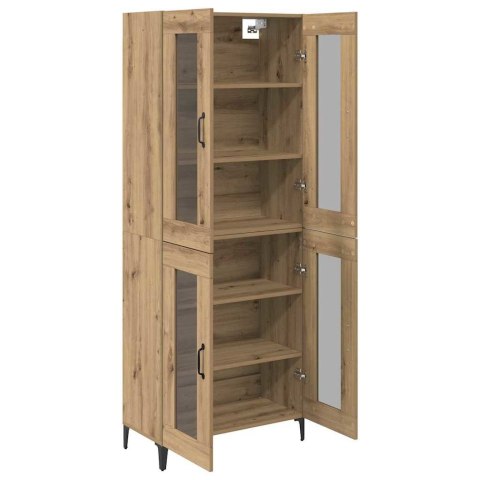 VidaXL Highboard Remeselný dub 69,5 x 34 x 180 cm Kompozitné drevo