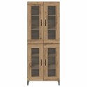VidaXL Highboard Remeselný dub 69,5 x 34 x 180 cm Kompozitné drevo