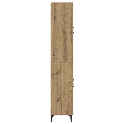 VidaXL Highboard Remeselný dub 69,5 x 34 x 180 cm Kompozitné drevo