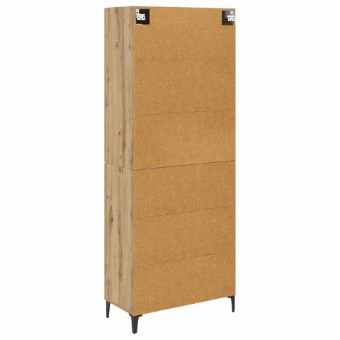 VidaXL Highboard Remeselný dub 69,5 x 34 x 180 cm Kompozitné drevo