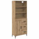 VidaXL Highboard Remeselný dub 69,5 x 34 x 180 cm Kompozitné drevo