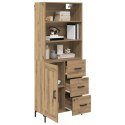 VidaXL Highboard Remeselný dub 69,5 x 34 x 180 cm Kompozitné drevo