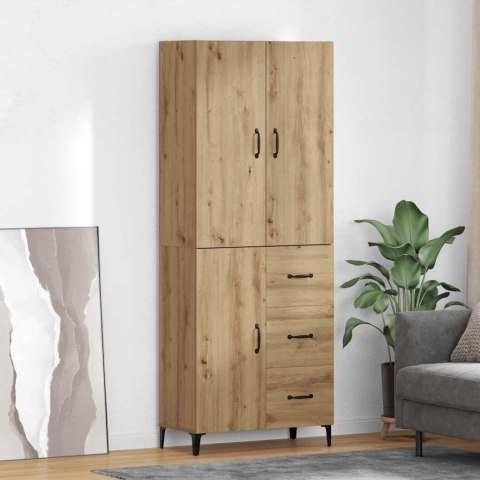 VidaXL Highboard Remeselný dub 69,5 x 34 x 180 cm Kompozitné drevo
