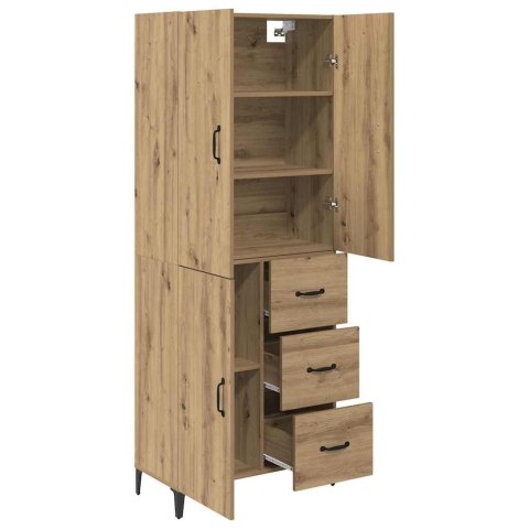 VidaXL Highboard Remeselný dub 69,5 x 34 x 180 cm Kompozitné drevo