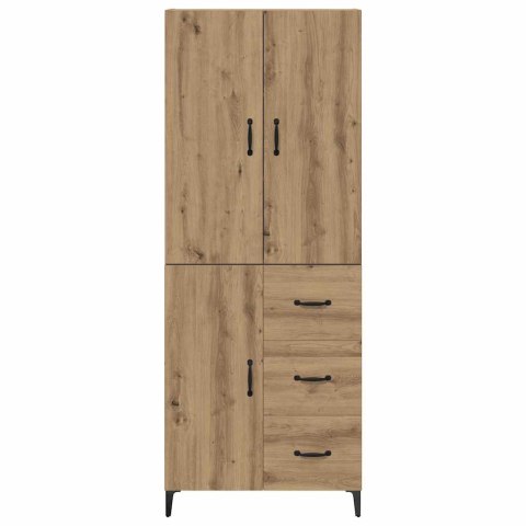 VidaXL Highboard Remeselný dub 69,5 x 34 x 180 cm Kompozitné drevo