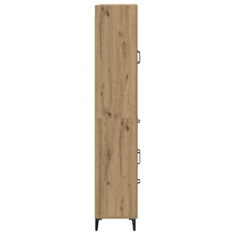 VidaXL Highboard Remeselný dub 69,5 x 34 x 180 cm Kompozitné drevo