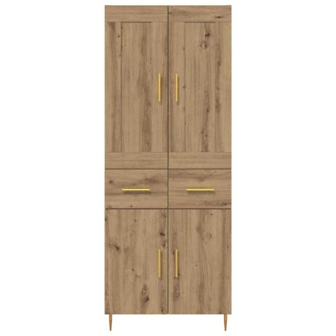 VidaXL Highboard Remeselný dub 69,5 x 34 x 180 cm Kompozitné drevo