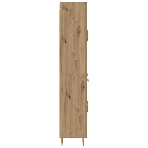 VidaXL Highboard Remeselný dub 69,5 x 34 x 180 cm Kompozitné drevo
