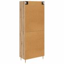 VidaXL Highboard Remeselný dub 69,5 x 34 x 180 cm Kompozitné drevo