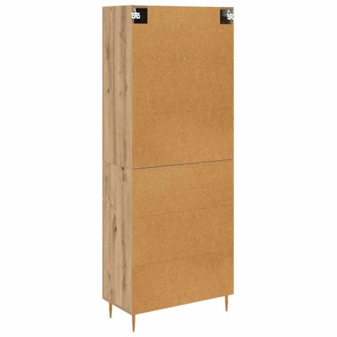 VidaXL Highboard Remeselný dub 69,5 x 34 x 180 cm Kompozitné drevo