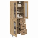 VidaXL Highboard Remeselný dub 69,5 x 34 x 180 cm Kompozitné drevo