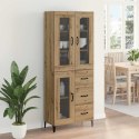 VidaXL Highboard Remeselný dub 69,5 x 34 x 180 cm Kompozitné drevo