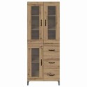 VidaXL Highboard Remeselný dub 69,5 x 34 x 180 cm Kompozitné drevo