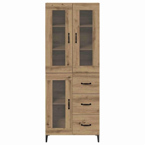 VidaXL Highboard Remeselný dub 69,5 x 34 x 180 cm Kompozitné drevo