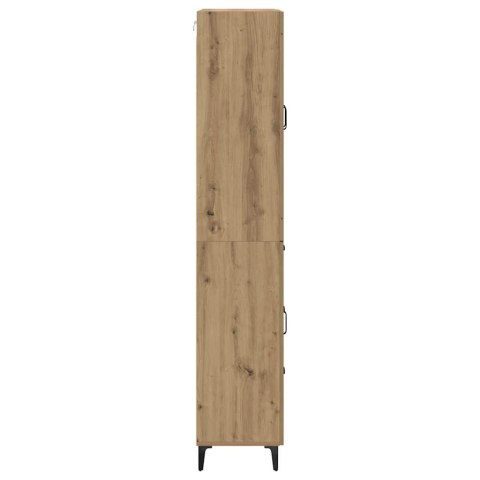 VidaXL Highboard Remeselný dub 69,5 x 34 x 180 cm Kompozitné drevo