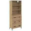 VidaXL Highboard Remeselný dub 69,5 x 34 x 180 cm Kompozitné drevo