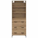 VidaXL Highboard Remeselný dub 69,5 x 34 x 180 cm Kompozitné drevo