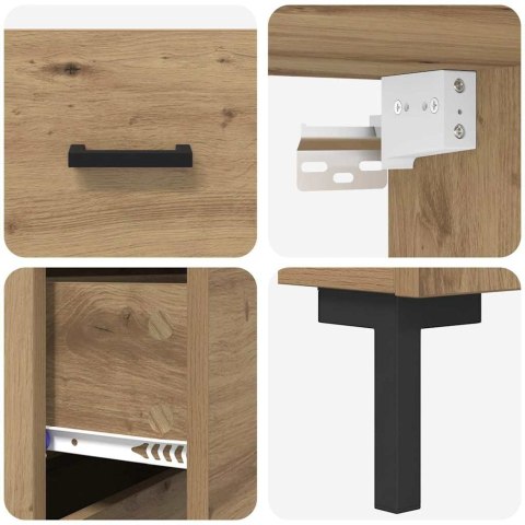 VidaXL Highboard Remeselný dub 69,5 x 34 x 180 cm Kompozitné drevo