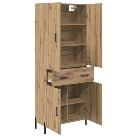VidaXL Highboard Remeselný dub 69,5 x 34 x 180 cm Kompozitné drevo