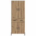 VidaXL Highboard Remeselný dub 69,5 x 34 x 180 cm Kompozitné drevo