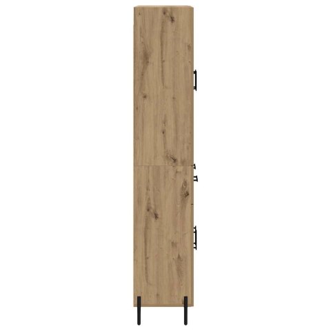 VidaXL Highboard Remeselný dub 69,5 x 34 x 180 cm Kompozitné drevo