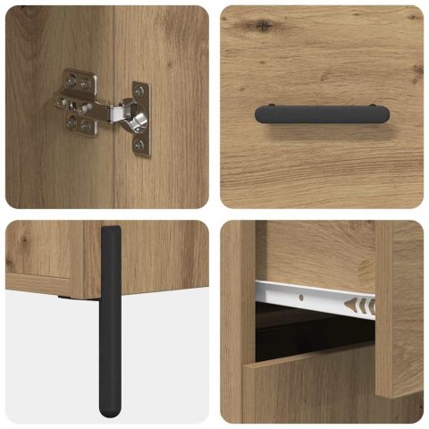 VidaXL Highboard Remeselný dub 69,5 x 34 x 180 cm Kompozitné drevo