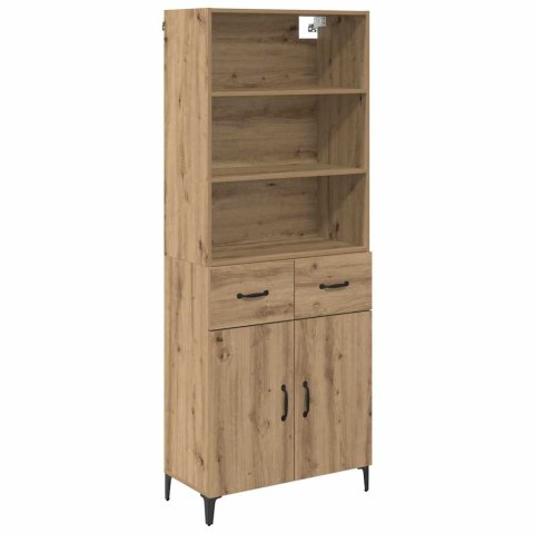 VidaXL Highboard Remeselný dub 69,5 x 34 x 180 cm Kompozitné drevo