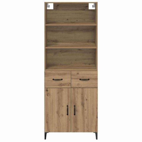 VidaXL Highboard Remeselný dub 69,5 x 34 x 180 cm Kompozitné drevo