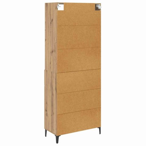 VidaXL Highboard Remeselný dub 69,5 x 34 x 180 cm Kompozitné drevo