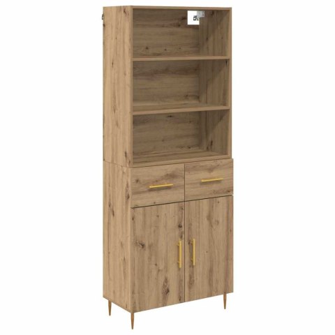 VidaXL Highboard Remeselný dub 69,5 x 34 x 180 cm Kompozitné drevo