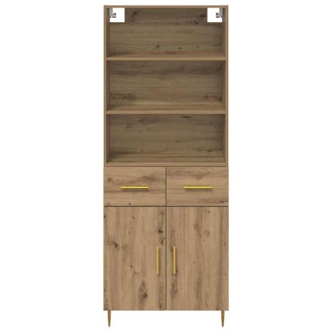 VidaXL Highboard Remeselný dub 69,5 x 34 x 180 cm Kompozitné drevo