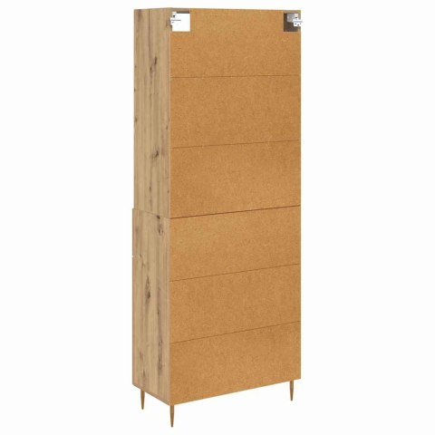 VidaXL Highboard Remeselný dub 69,5 x 34 x 180 cm Kompozitné drevo
